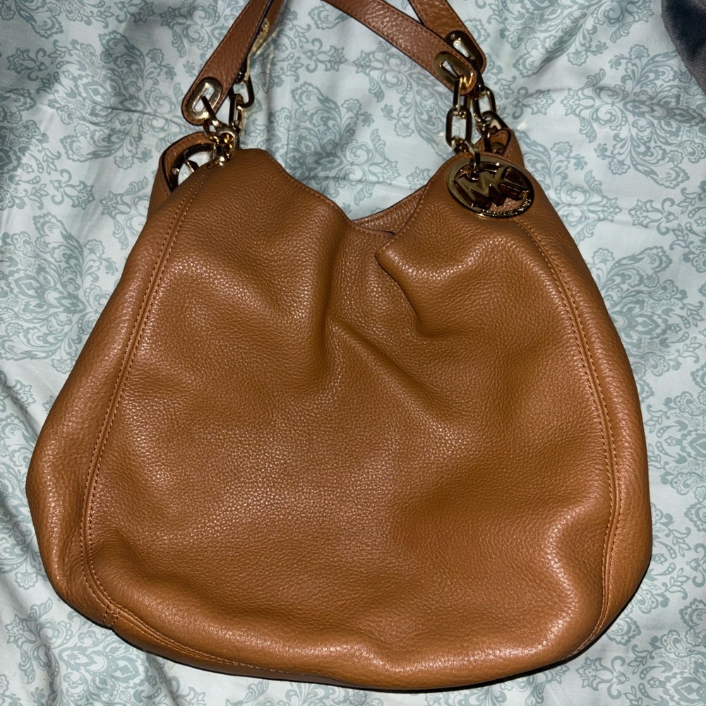 Michael Kors Tan Leather Shoulder Bag